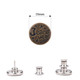 17mm No-Sew Jean Button Replacements - Bronze
